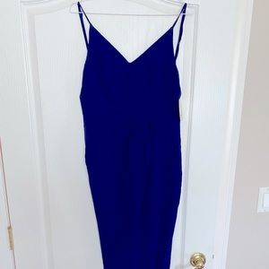 Wedding guest dress in navy blue